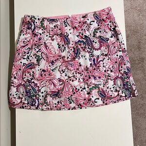 Pink and White Mini Pencil Skirt for Casual Wear